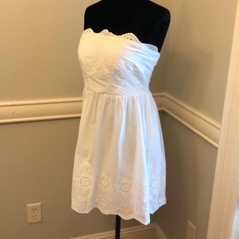 White eyelet dress